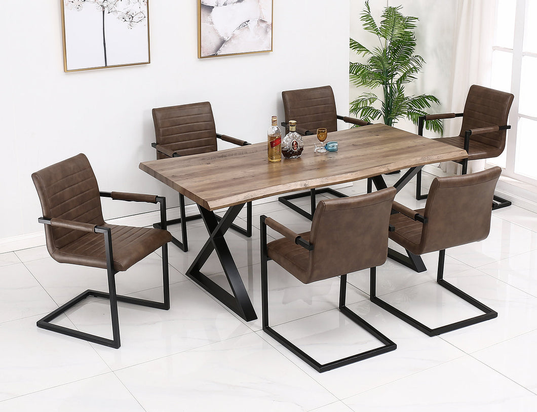 7-pieces X-Leg Dinette Set