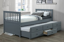 Load image into Gallery viewer, Single Trundle Bed with Storage
