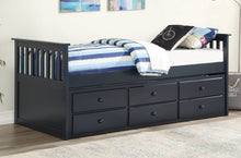 Load image into Gallery viewer, Single Trundle Bed with Storage
